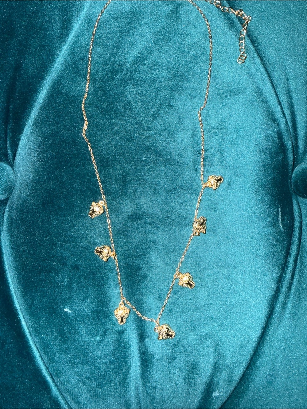 Gold Tone Panther Charm Necklace - Women Jewelry